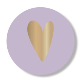 Sticker - Lila & Golden Heart