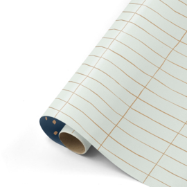 Inpakpapier - Blauwe Dots & Stripes - 50 cm
