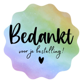 Sticker - Bedankt voor je bestelling -  50 mm