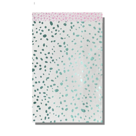 Kadozakje 'Wit & Groene Dots' - 17x25 cm