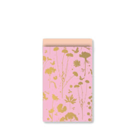 Kadozakje - Pink Gold Flowers & Peach - 12 x 19 cm