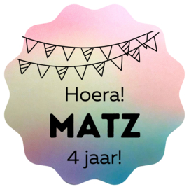 Sticker - Verjaardag sticker - 50 mm