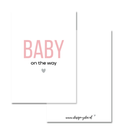 Mini Kaartje - Baby on the way - Pink