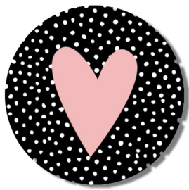 Sticker 'Pink Heart & Dots'