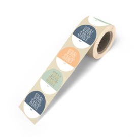 Sticker - Van Sint - Multi Color - 3 stuks