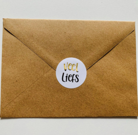Sticker  'Veel liefs'