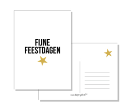Kerst Kaart - Fijne Feestdagen - Goudfolie