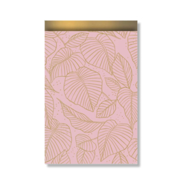 Kadozakje -Pink & Golden Leaves - 17x25cm