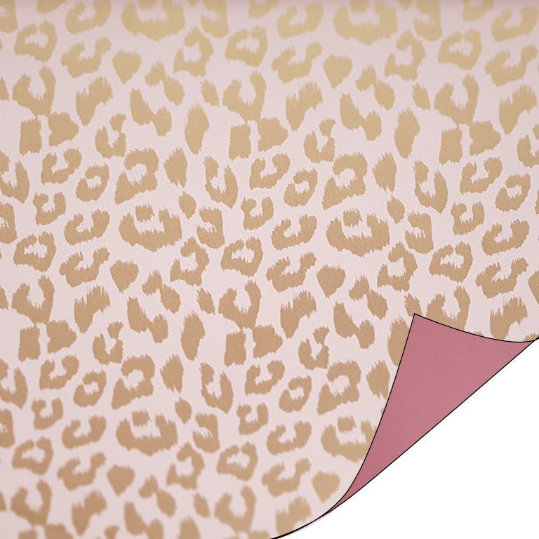 Naar Kom langs om het te weten Groene bonen Inpakpapier - Pink & Golden Leopard | Inpakpapier - 30 cm | Design Ydee