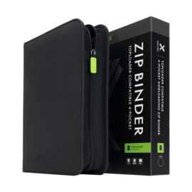 Vault X - 4 Pocket Toploader Zip Binder - Zwart