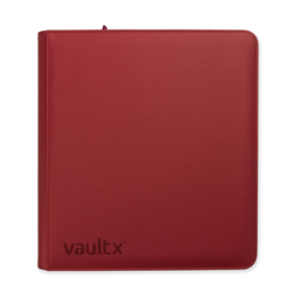 Vault X - 12 Pocket Exo-Tec Zip Binder - Metallic Rood