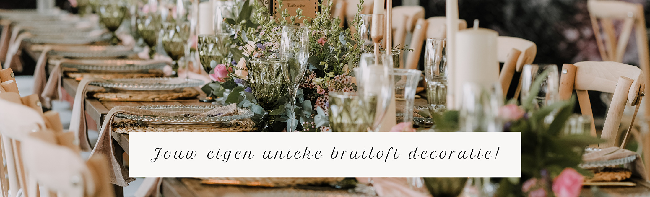 Bruiloft decoratie