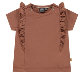 T-shirt korte mouwen terra met ruffles