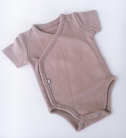 Romper Baby's Only korte mouwen OUD ROZE (rib)