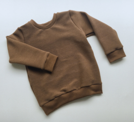 Sweater rib donkerbruin