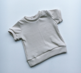 T- shirt zomer rib nude/beige