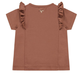 T-shirt korte mouwen terra met ruffles