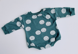 Sweater romper smiley (green)