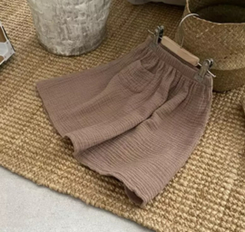 Pocket skirt brown (midi model)