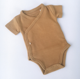 Romper Baby's Only korte mouwen CARAMEL (rib) - enkel nog maat 50 & 62