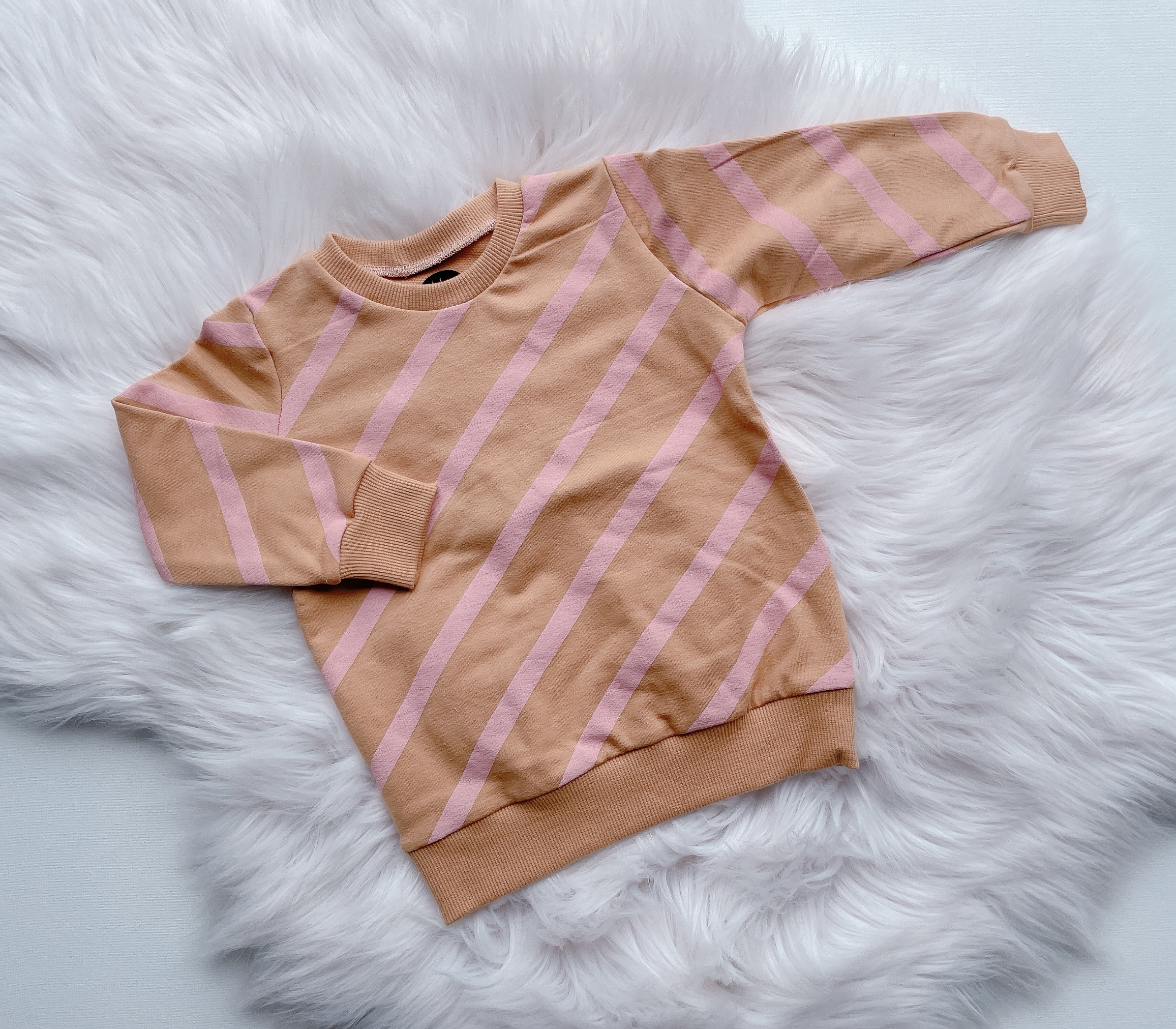 Sweater Stripes Pink Maat 92
