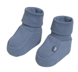 Slofjes Baby's Only VINTAGE BLUE (rib) - enkel nog maat 3-6 maanden