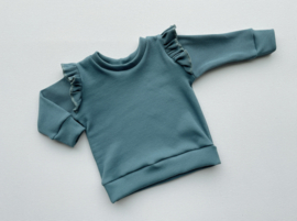 Sweater zomer rib oudgroen