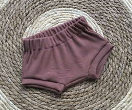 Shortje zomer rib clay pink