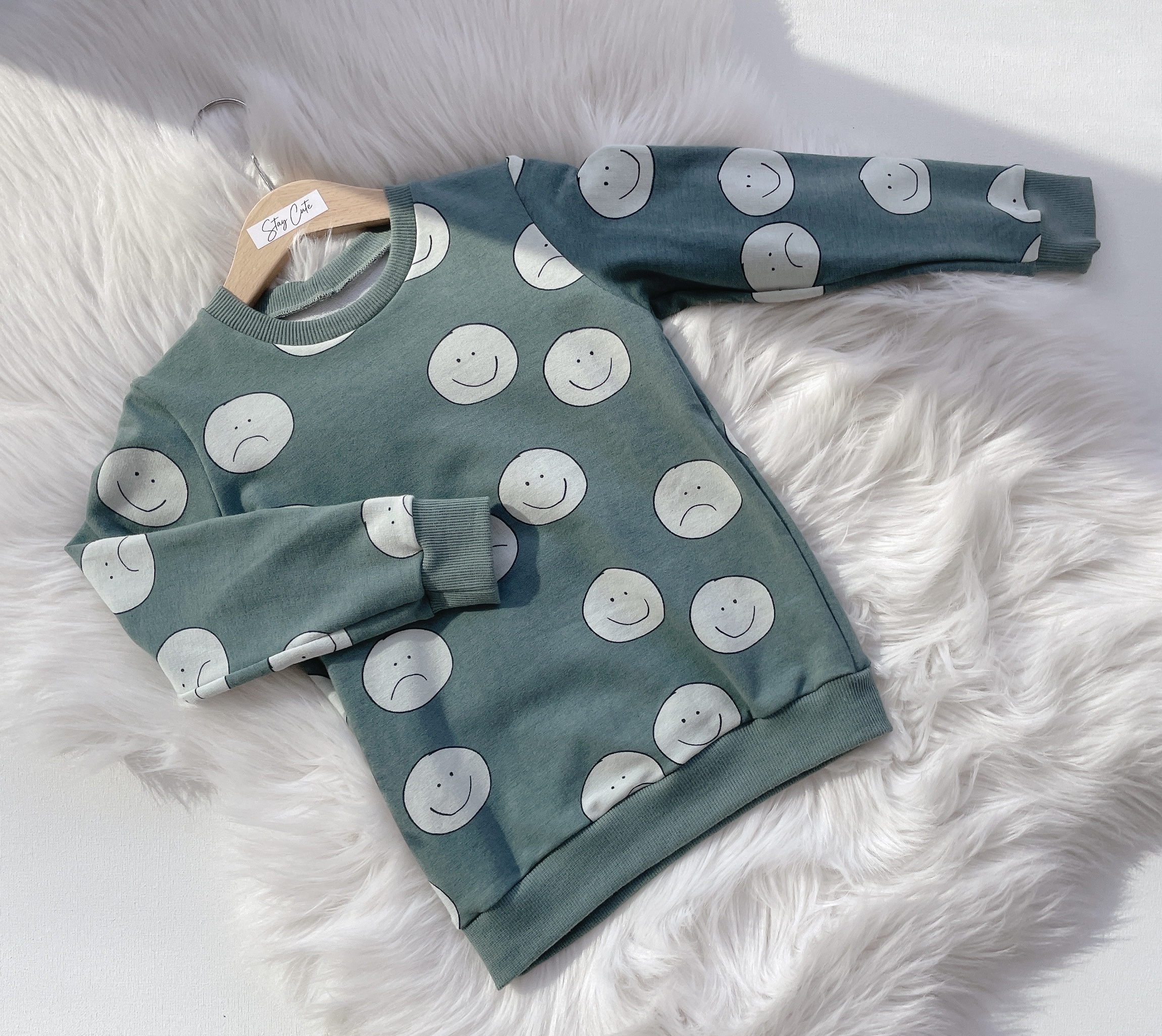 Trui smiley green