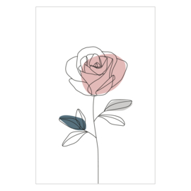 Poster bloemen - roos