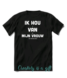 T-shirt met leuke tekst