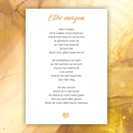 'Elke Morgen' gedicht - A5