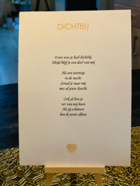 'Dichtbij' gedicht - A5