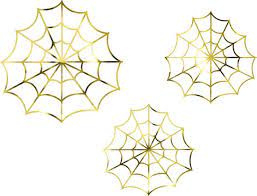 Gouden spinnenweb 3 stuk