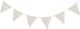 Glitterslinger wit 6 mtr karton