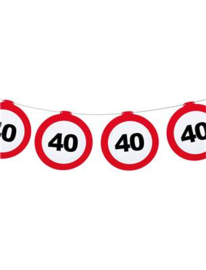 Verkeersbord slinger 40 10 mtr