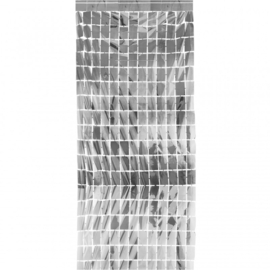 Folie gordijn metallic zilver
