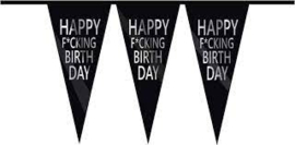 Vlaggenlijn zwart happy f*cking birthday