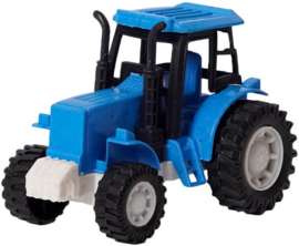 Bioplastic traktor blauw klein