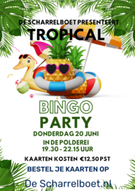 Tropical Bingo Party donderdag 20 juni