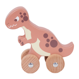 Houten dino roze