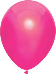 Roze ballon metallic hot pink