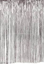 Deurgordijn metallic zilver