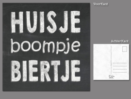Spreukkaart Huisje boompje biertje