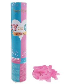 Gender reveal confettis shooter roze