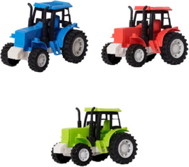 Bioplastic traktor blauw groot