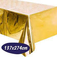 Tafelkleed goud plastic