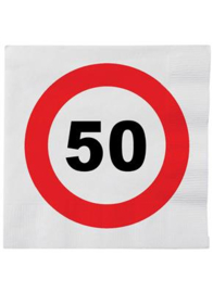 Verkeersbord servet 50