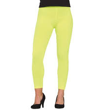 Neon legging geel maat M