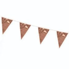 Vlaggenlijn metallic rose goud 10 mtr